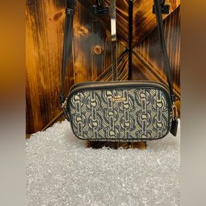 Coach Signature Canvas Crossbody Bag in Black/Beige